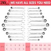 20-Piece Ratcheting Combination Wrench Set, Fixed Head &72 Teeth, SAE 1/4-3/4"& Metric 6-19mm, Chrome Vanadium Steel with Storage Bag - 2 of 4