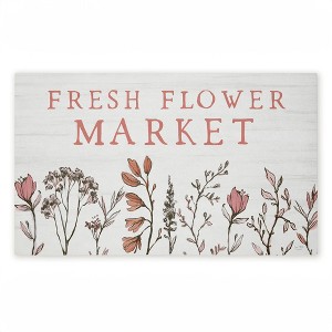 Stupell Industries Fresh Flower Market Blooms Printed Outdoor Door Mat, design by Lux + Me Designs, 18"x30" - 1 of 4