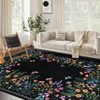 Boho  Washable Rugs for Entryway Floral Rugs for Bedroom, Bathroom Rug Non Slip Washable - 3 of 4