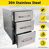 Stainless Steel Outdoor Kitchen Drawers - Triple Storage BBQ Drawers with Chrome Handle, Food-Grade 304 Steel - 4 of 4