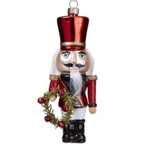 Ganz Kissing Krystals Vintage Glass Nutcracker Ornament - 1 of 3