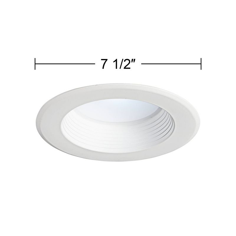Tesler 5"/6" White 15 Watt Dimmable LED Retrofit Trims 4-Pack, 3 of 4