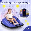 Costway Bumper Car for Kids Electric Ride on Car with Remote Control Joystick Flashing LED Lights - 4 of 4