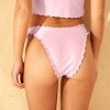 Women's Mid-Rise Ruffle Edge Ultra High Leg Super Cheeky Bikini Bottom - Wild Fable™ - 2 of 4
