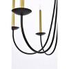 Elegant Lighting Cohen 36 inch pendant in black and brass - 4 of 4
