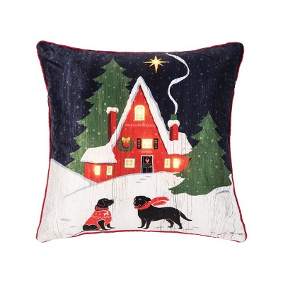 C&F Home 18" x 18" Come Home For Christmas Light-Up LED Throw Pillow