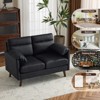 Karl Home |48.8 inchWide Suede Curved Arm Double Sofa Small Loveseat With Cushions - 2 of 4