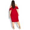 Women's Plus Size Love Siren Dress - siren red | CITY CHIC - 3 of 4