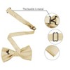 Allegra K Men's Solid Color Wedding Business Pocket Square Necktie Bowtie Set - 3 of 4