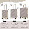 FURNIinspire Bag And Luggage Sets Travel Luggage Set Suitcase Set, 3 Piece Hard Shell Suitcases, Lightweight Suitcase, Purple, 11.4"*20.1"*29.1" - 3 of 4