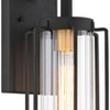 Minka Lavery Modern Outdoor Wall Light Fixture Sand Black 16" Clear Ribbed Glass Shade for Post Exterior Deck Porch Yard Patio - 2 of 2