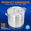 NutriChef 16-Quart Stainless Steel Stockpot - 18/8 Food Grade Heavy Duty Large Stock Pot for Stew, Simmering, Soup - 2 of 3