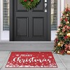 Coucheta Christmas Floor Mat Washable Non-Slip Low Pile Red Holiday Rug for Living Room Bedroom, Red - 3 of 4