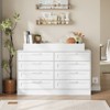 Changing Table Dresser with 8 Wood Drawers, Classic Nursery Dresser, Changing Shelves, Multi-Functional Diaper Changing Station, Dresser for Bedroom - 4 of 4