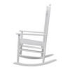 VidaXL Rocking Chair with Curved Seat White Wood - 2 of 4