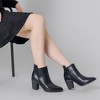 Allegra K Women's Perforated Chunky Heels Zipper Western Ankle Booties - 2 of 4