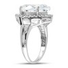 EVERLY JEWELRY | Sterling Silver 13 CT TGW 12mm Fancy Shape & 1.75mm Rd Cubic Zirconia Ring - 2 of 2