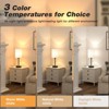 Itopfox Small Bedside Table Lamp with 3 Color Temperatures, USB C/A Ports & AC Outlet, Pull Chain Control, White Shade & Black Metal Base for Bedroom - 2 of 4