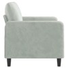 vidaXL Sofa Chair Upholstered Single Sofa Armchair for Living Room Velvet - Light Gray 47.2" - 3 of 4