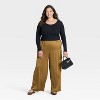 Women's Crinkled Satin Pull-On Pants - A New Day™ - 3 of 3