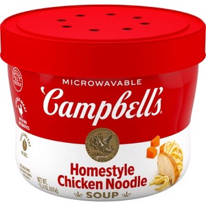 Campbell's® Homestyle Chicken Noodle Soup   Microwavable Bowl - 15.4oz - 1 of 4