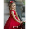 Season of Sparkle Red Tiered Holiday Dress Mia Belle Girls - 4 of 4