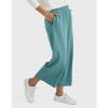 Hanes Originals Women's French Terry Wide Leg Cropped Pants - 2 of 4