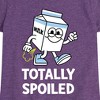 Girls' - Instant Message - Totally Spoiled Milk Carton Fart Fitted Short Sleeve Graphic T-Shirt - 2 of 4