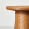 Wooden Round Pedestal Accent Side Table - Hearth & Hand™ with Magnolia - 4 of 4