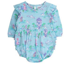 RuffleButts Baby Toddler Girls Long Sleeve Flutter Bubble Romper - 1 of 2