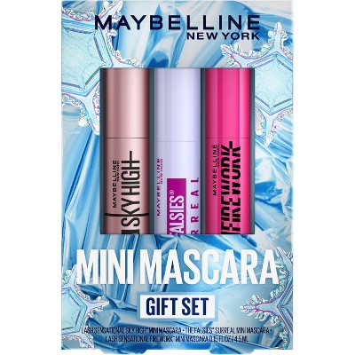 Maybelline Lash Sensational Mini Sky High, Surreal and Firework Very Black Washable Mascara Kit - 3pc