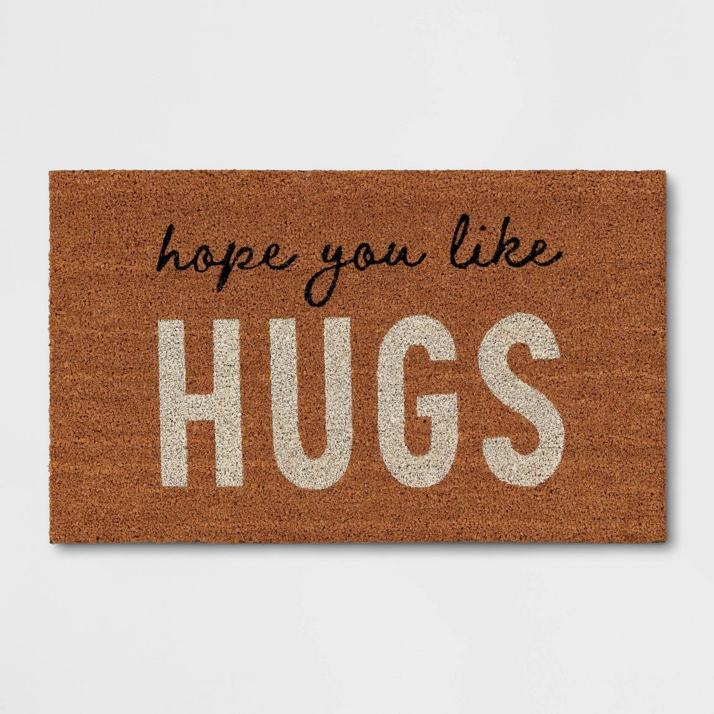 size 18in x 30 in Hope You Like Hugs Doormat - Threshold