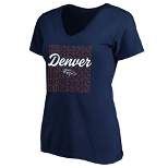 NFL Denver Broncos Women's Plus Size Short Sleeve V-Neck T-Shirt