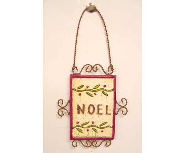 Pacific Rim 6.55" Antique "Noel" Holly Berry Christmas Ornament - Copper