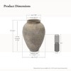 LuxenHome Rustic Ceramic Vase, Terracotta Pot with Earthy Gray-Brown Finish, Handcrafted - 3 of 4