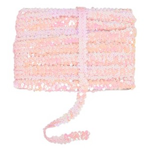Elastic Sequin Trim, 0.8 Inch 2 Row Flat Metallic Paillette Sequin Ribbon, Glitter Sequin Strip DIY Craft Decor, 25 Yards - 1 of 4