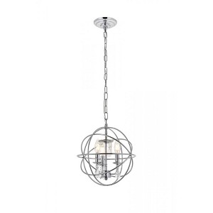 Elegant Lighting Wallace 3 light Chrome Pendant - 1 of 4