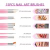 Saviland Pro 33PC Nail Artistry Vault - AB Rhinestones, Loose Glitter & Taping Tools for Multi-Style Salon Design (Size: 33 Count) - 3 of 4