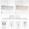 Siljoy Rectangle Chandeliers for Dining Room, 10 Lights Modern Linear Crystal Chandeliers, Pendant Lighting Fixture for Kitchen Island- L47 inch - 3 of 4