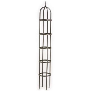 Plow & Hearth 7' Powder-Coated Steel Garden Obelisk, in Bronze - 1 of 2