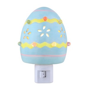 Mr. Cottontail LED Illuminated Ceramic Easter Egg Nighlight - 1 of 4