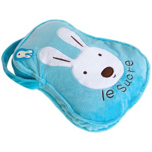 Slickblue Sugar Rabbit Travel Pillow Blanket - 25.2" x 37", Soft & Cozy, Zippered Storage, Travel-Friendly, Blue/Pink - 1 of 4