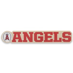 MLB Los Angeles Angels Chunky Wood Wall Sign: Sports Art Decor, Horizontal Panel - 1 of 4