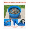VEVOR Canvas Fish Pond, 448.8 Gal Capacity Above Ground Fish Pond, Foldable PVC Koi Tank, Round Goldfish Tank with Stable Frame and Drain Valve,Blue - 3 of 4