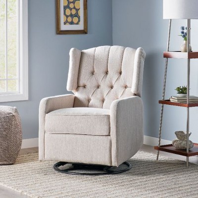 360-Degree Swivel Chair Recliner Chair, Manual Wingback Sofa Chair Armchair, Comfy Modern Accent Arm Chairs for Adults -Christopher Knight Home