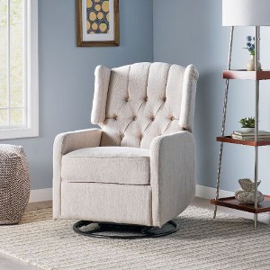 360-Degree Swivel Chair Recliner Chair, Manual Wingback Sofa Chair Armchair, Comfy Modern Accent Arm Chairs for Adults -Christopher Knight Home - 1 of 4