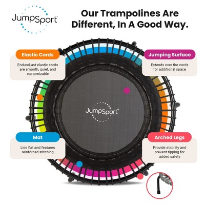 JumpSport Black 39" Fitness Trampoline with Arched Legs
