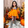 Pumpkin Spice Season Tunic, Scarf and Legging Set Mia Belle Girls - 2 of 4
