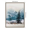 Amanti Art 23"x30" Dusty Blue Trees III by Isabelle Z Framed Canvas Wall Art Print - 4 of 4