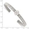 Chisel Stainless Steel Polished Four Leaf Clover Flexible Cuff Bangle - 4 of 4